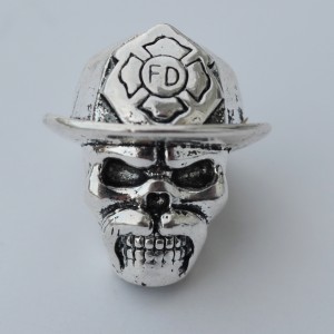 Firefighter Paracord Lanyard Skull Bead for Knives